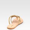 Miu Miu Metallic Leather Jewel Thong Sandals in Gold - Lyst