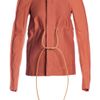 Rick Owens Rick Owens Womens Canvas and Calfskin Patch Jacket in Orange (coral) - Lyst