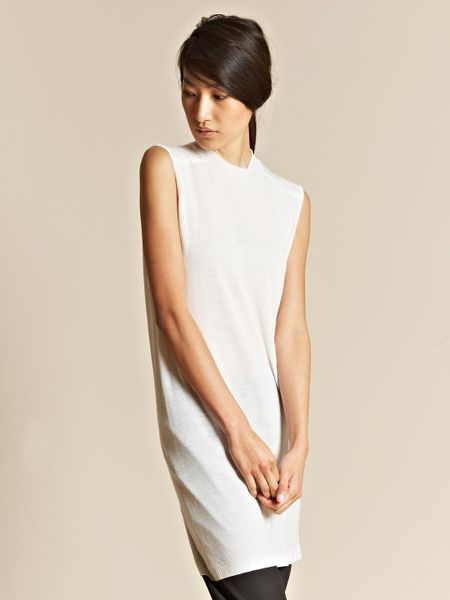 Rick Owens Rick Owens Womens Sleeveless Oversized Tank Top in White - Lyst