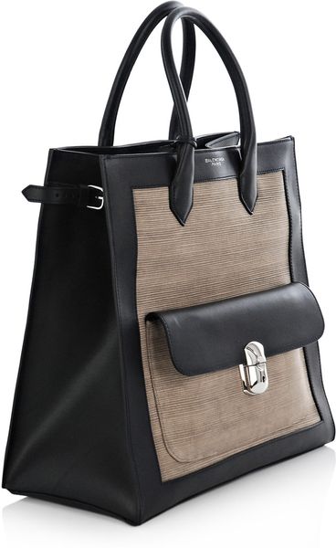 Balenciaga All Time Padlock Bag in Beige (navy) - Lyst