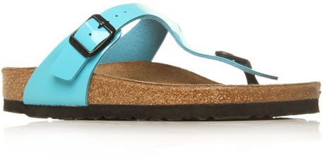 turquoise birkenstock gizeh