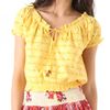 Dallin Chase Zavion Eyelet Top in Yellow - Lyst