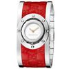 Gucci  Leather and Stainless Steel Bangle Bracelet 24mm in Silver (red) - Lyst