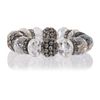 Mikey Crystal Large Bead Bracelet in Gold (white) - Lyst