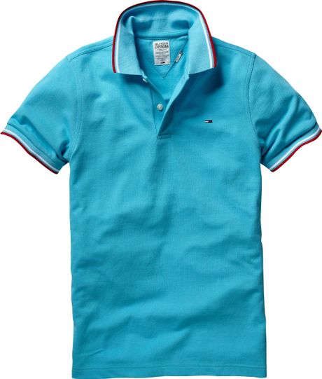 Tommy Hilfiger Paddy Twin Tipped Polo Shirt in Blue for Men - Lyst