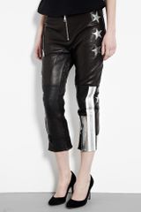 Acne Stardust Glitter Leather Trousers