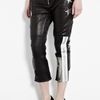Acne Stardust Glitter Leather Trousers in Black - Lyst