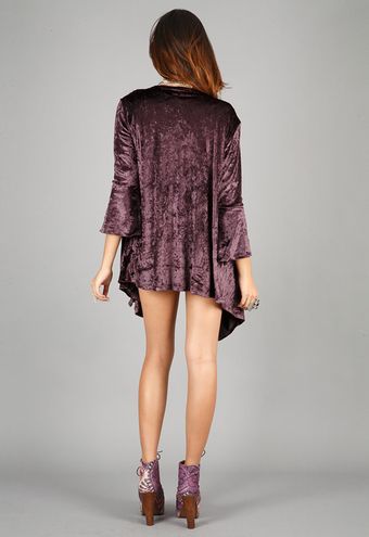 American Gold American Gold Fountain Of Youth Kimono in Purple Velvet - Lyst