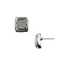 Anne Klein Silver Tone Square Chain Button Stud in Silver - Lyst