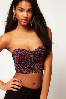 ASOS Collection Asos Corset in Rocco Print - Lyst