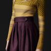 Burberry Prorsum Contrast Woven Sweater in Gray (chrome yellow) - Lyst