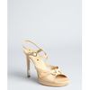 Celine Natural Leather Mirrored Heel Sandals in Beige (natural) - Lyst