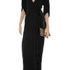 Diane Von Furstenberg Isabella Jersey Wrap Gown in Black - Lyst