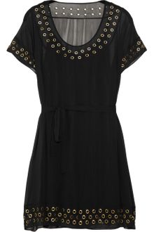 Diane Von Furstenberg New Sol Grommettrimmed Silkchiffon Dress - Lyst