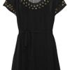 Diane Von Furstenberg New Sol Grommettrimmed Silkchiffon Dress in Black - Lyst