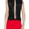 Diane Von Furstenberg Yvan Beaded Tulle Tank in Black - Lyst