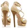 Elie Saab Ankle Strap Platform Sandals in Beige (cream) - Lyst
