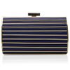 Elie Saab Small Striped Clutch in Blue - Lyst