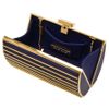 Elie Saab Small Striped Clutch in Blue - Lyst