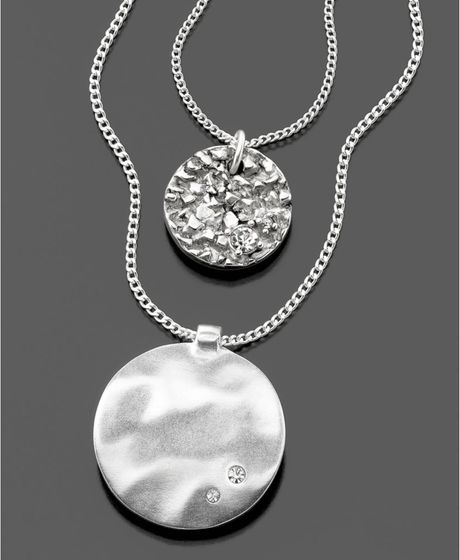 Kenneth Cole Silvertone Mixed Metal and Crystal Accent in Gray - Lyst