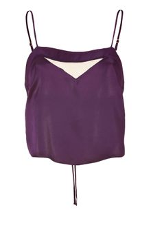 Kiki De Montparnasse Plum Silk Amour Crop Top - Lyst