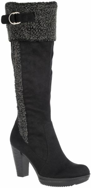 Naturalizer Trinity Wide Calf Boots in Black | Lyst