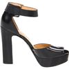 Nine West Secret Weapon Ankle Strap Sandal in Black (black/black leather) - Lyst