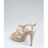 Prada Pumice Leather Strappy Platform Peep Toe Sandals in Gray (grey) - Lyst
