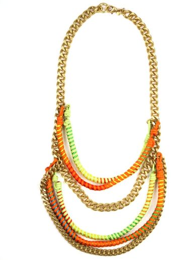 Rachel Roy Multicolor Thread and Chain Frontal Necklace - Lyst