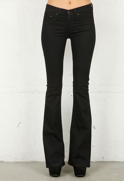 Rag & Bone Rag Bonejean Legging Bell Bottom in Midnight in Black (bone) - Lyst