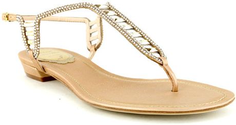 rene caovilla flat sandals