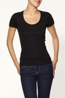 Splendid Basic 1x1 Scoop Neck Tee - Lyst