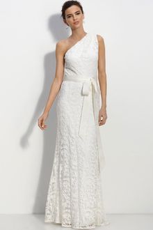 Tadashi Shoji One Shoulder Lace Gown - Lyst