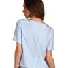 Tibi Sand Washed Silk Habutai Tie Top in Blue (p) - Lyst