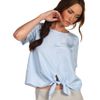 Tibi Sand Washed Silk Habutai Tie Top in Blue (p) - Lyst