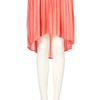 Topshop Pleated Dip Hem Skirt in Pink (coral) - Lyst