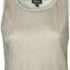 Topshop Chain Metallic Crop Top in Gray (multi) - Lyst