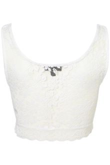 Topshop Lace Crop Top - Lyst