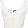 Topshop Lace Crop Top in White - Lyst