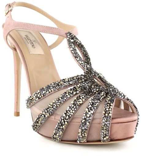 Valentino Jewelry Studded Sandal in Pink - Lyst