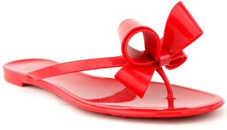 Valentino Red Jelly Thong in Red - Lyst