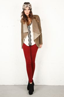 Vince Vince Cascade Shearling Jacket in Olive - Lyst