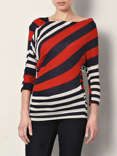 Vivienne Westwood Anglomania Arianna Stripe Top in Blue (red) - Lyst