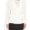 Acne Tate Silkcrepe Blazer in White - Lyst