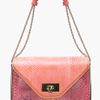 Chloé Paprika Python Skin Shoulder Bag in Orange (gold) - Lyst