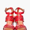 Chloé Red Laser Cut Wedges in Red - Lyst