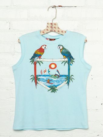 Free People Vintage Summer Parrot Graphic Tank - Lyst