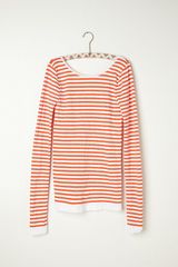 Free People Striped Low Back Top