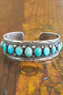 Free People Vintage Turquoise Stone Bracelet - Lyst