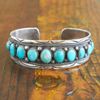 Free People Vintage Turquoise Stone Bracelet in Blue (silver) - Lyst